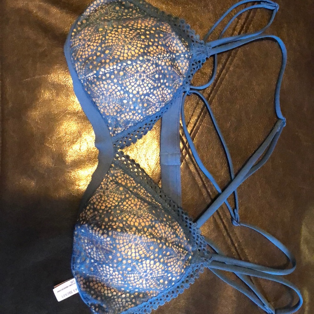 Blue lace bralette